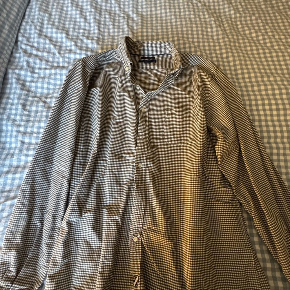 Daniel Cremieux Green and White Gingham Shirt